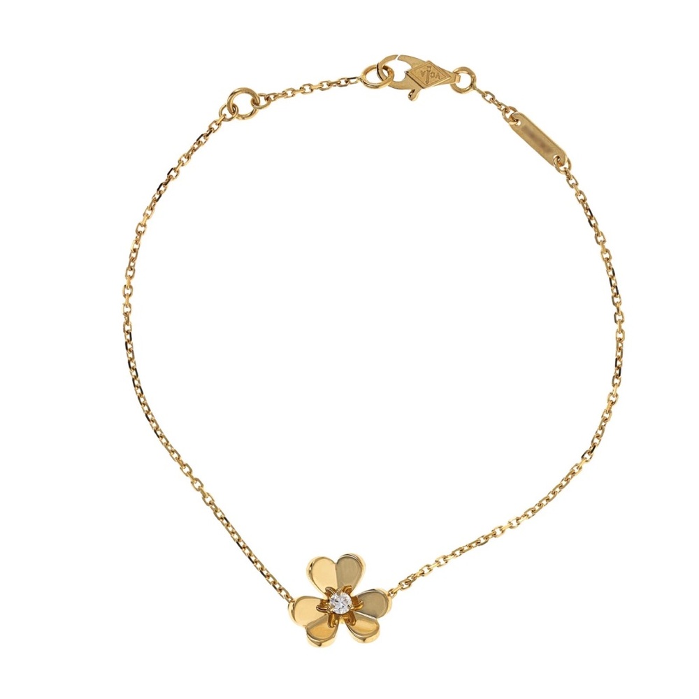 Van Cleef & Arpels yellow gold frivole mini bracelet